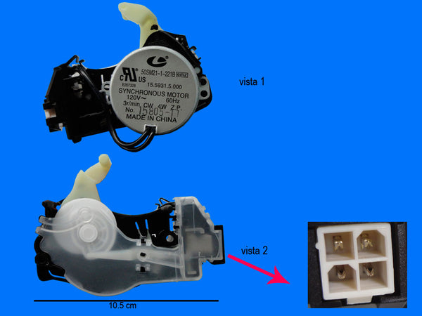 ACTUADOR WHIRLPOOL 4 PINES W10538766