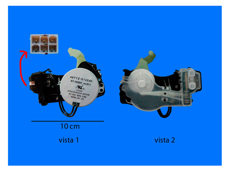 ACTUADOR WHIRLPOOL 6 PINES W10815026