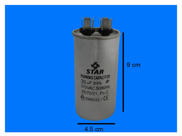 CAPACITOR TRABAJO 30 MFD 370 VAC