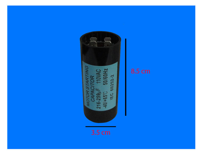 CAPACITOR ARRANQUE 216-259 MFD