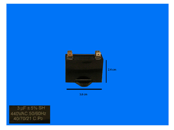 XREF133 CAPACITOR CLIMA 3 MFD 440 VAC